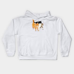 3 cute cats Kids Hoodie